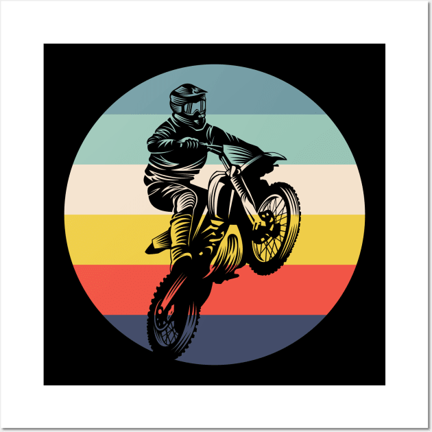 Retro Motocross Wall Art by Dojaja